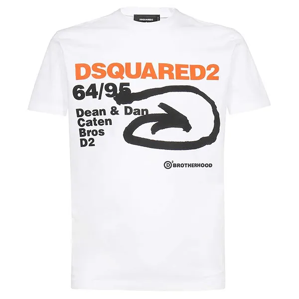 Áo Phông Dsquared2 Men's Black Graphic-Print Short-Sleeve T-Shirt S74GD0990 Màu Trắng - 1