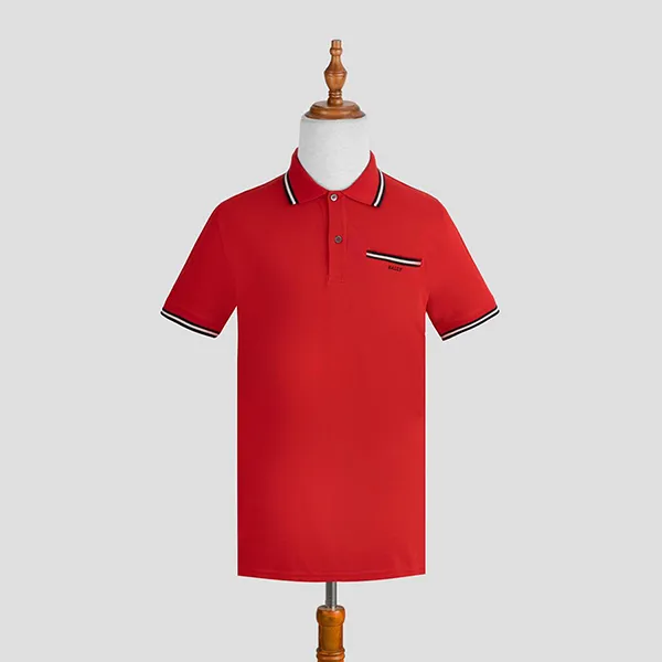 Áo Polo Bally Túi Ngực Viền Cổ Đen 603842-50 Màu Đỏ - Thời trang - Vua Hàng Hiệu