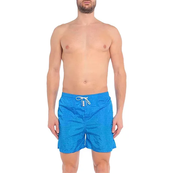 Quần Shorts Dsquared2 Horts Mare Logo Allover Màu Xanh Blue