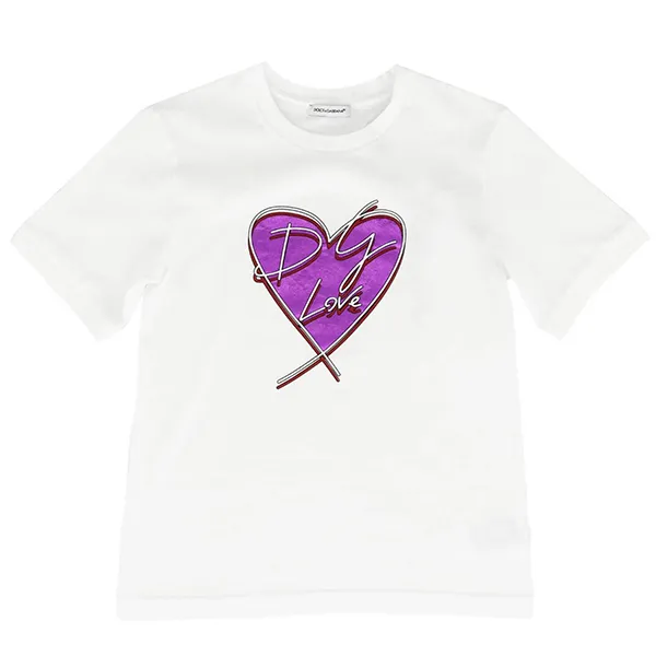 Áo Phông Trả Em Dolce & Gabbana D&G T-shirt kids L5JT9Z G7SCY Màu Trắng - Thời trang - Vua Hàng Hiệu