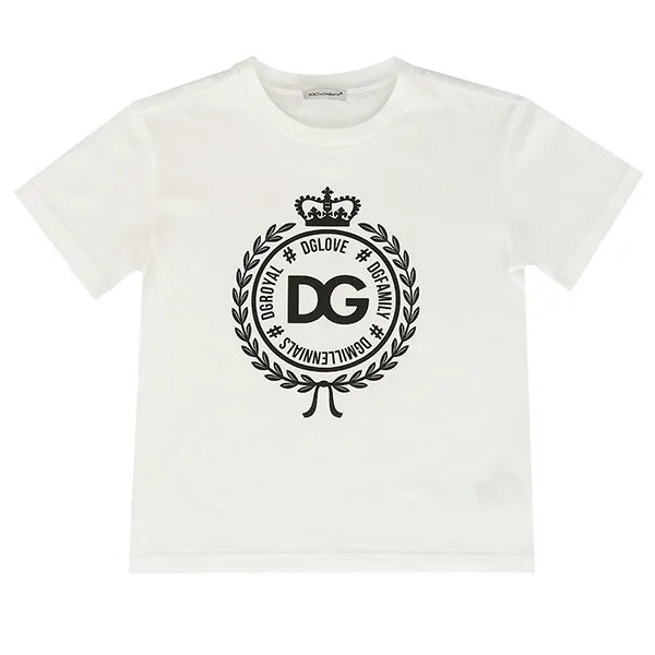 Áo Phông Trả Em Dolce & Gabbana D&G T-shirt Kids L4JT7N G7RIF Màu Trắng - Thời trang - Vua Hàng Hiệu
