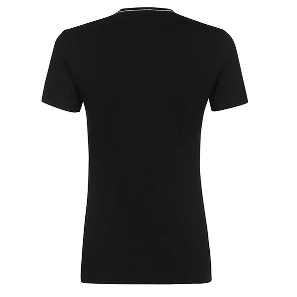 Áo Phông Nữ Versace Jeans Couture 72HAHT03 CJ03T G89 V-Emblem T-Shirt Black Màu Đen - 3
