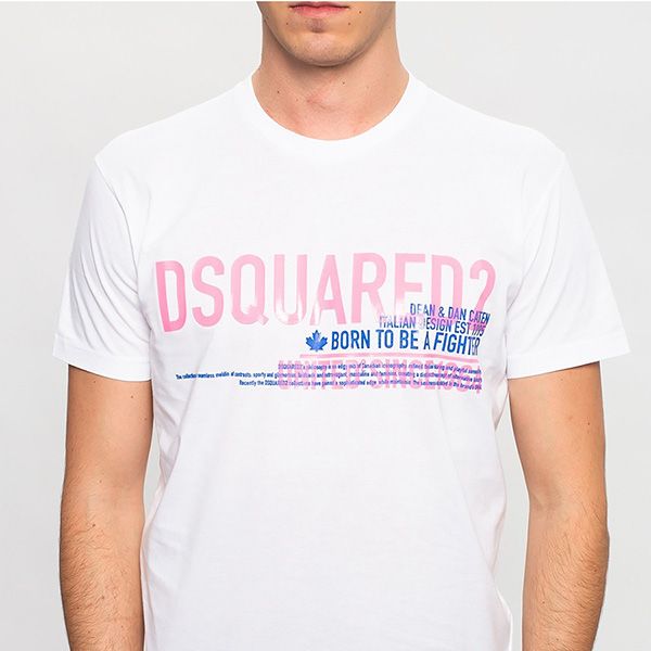 Áo Phông Dsquared2 Printed T-Shirt S71GD0949 Màu Trắng - 4