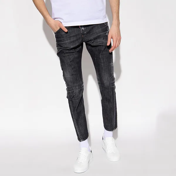 Quần Bò Dsquared2 Sexy Twist Jeans S71LB1047 S30357 Màu Đen - Thời trang - Vua Hàng Hiệu