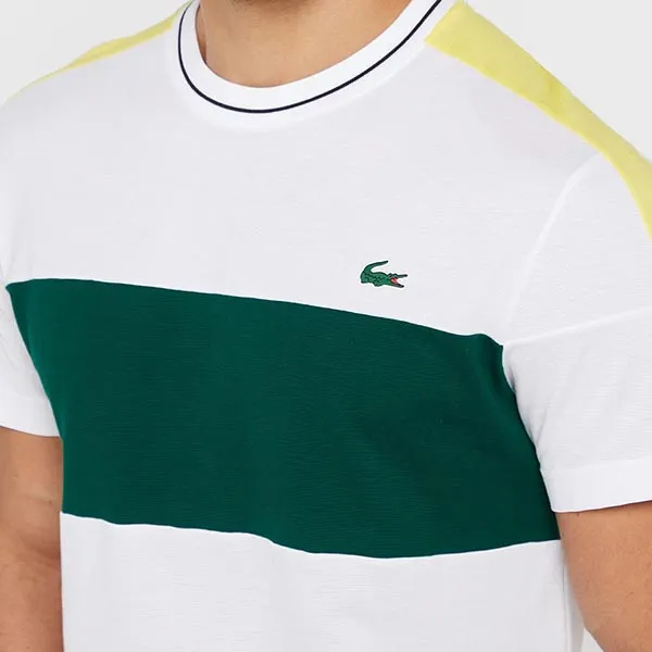 Áo Thun Lacoste Essential Chest Logo T-Shirt TH6940 Màu Trắng Xanh
