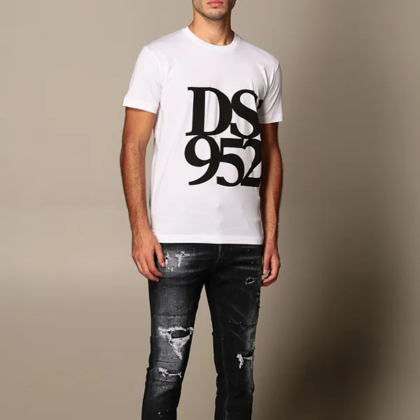 Áo Phông Dsquared2 Cotton T-Shirt With Logo S71GD0998 Màu Trắng