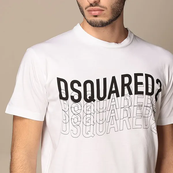 Áo Phông Dsquared2 Multilogo T-shirt S74GD0829 S22427 Màu Trắng