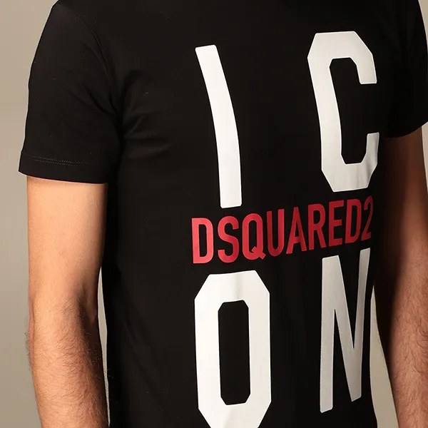 Áo Phông Nam Dsquared2 Icon Tshirt S79GC0021 Màu Đen Size S