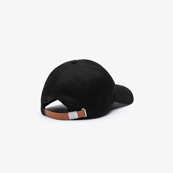 Mũ Lacoste Men's Contrast Strap And Crocodile Cotton Cap Màu Đen - Mũ nón - Vua Hàng Hiệu