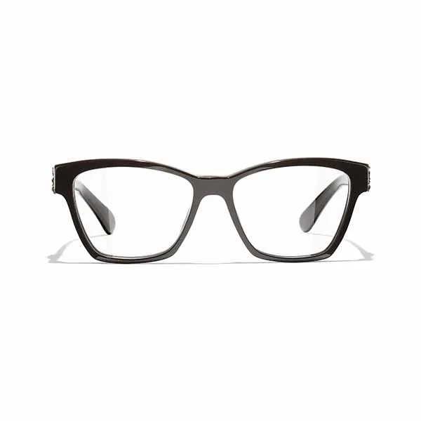 Kính Mắt Cận Nữ Chanel Square Eyeglasses 3420QB 1460 52 Màu Nâu - Kính mắt - Vua Hàng Hiệu