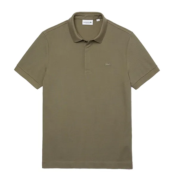 Áo Polo Lacoste Men's Paris Polo Shirt Regular Fit Stretch Cotton Piqué PH5522 316 Màu Xanh Olive - Thời trang - Vua Hàng Hiệu