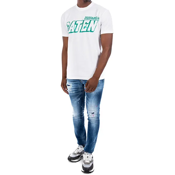 Áo Phông Dsquared2 Caten Cool Tee S74GD0858 Màu Trắng