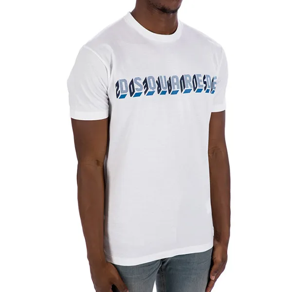 Áo Phông Dsquared2 D2 Mirror Cool Tee S74GD0861 S23009 Màu Trắng