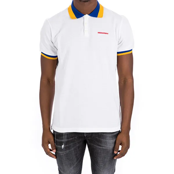 Áo Polo Nam Dsquared2 Polo Shirt S74GL0046 Màu Xanh Trắng Size S - Thời trang - Vua Hàng Hiệu