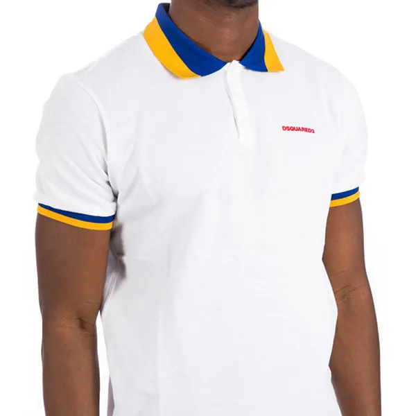 Áo Polo Nam Dsquared2 Polo Shirt S74GL0046 Màu Xanh Trắng Size S - Thời trang - Vua Hàng Hiệu