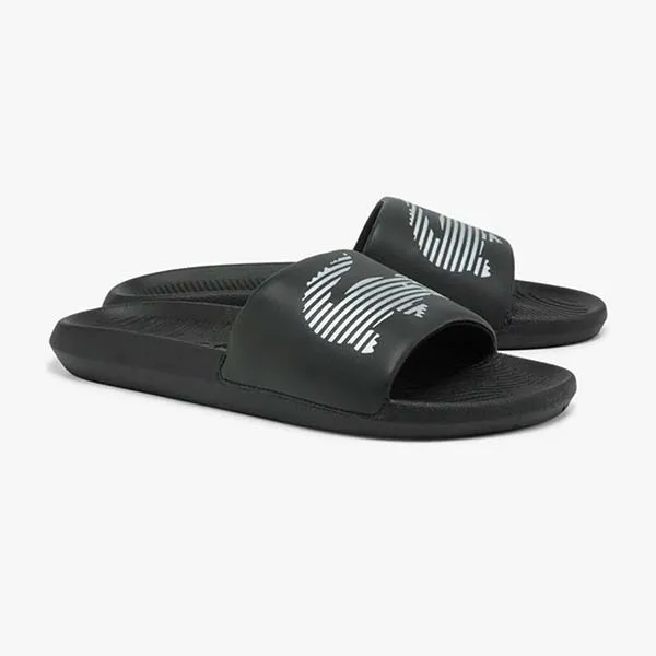 Dép Lacoste Croco Slide 0321 CMA Black/Silver Màu Đen Size 40.5
