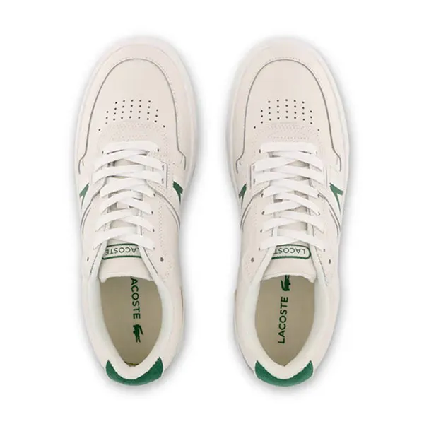 Giày Thể Thao Lacoste Men's L001 Wht/Grn Leather Sneakers Màu Trắng Xanh Size 40.5