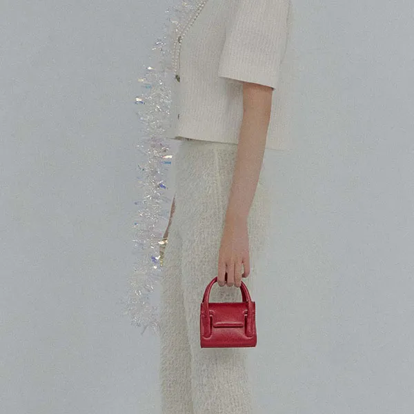 Túi Xách Tay Find Kapoor Marty Bag 12 Crinkled Red Màu Đỏ