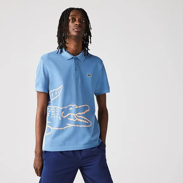 Áo Polo Lacoste Men’s Regular Fit Crocodile Print Ph9739-776 Màu Xanh Blue Size XS - Thời trang - Vua Hàng Hiệu