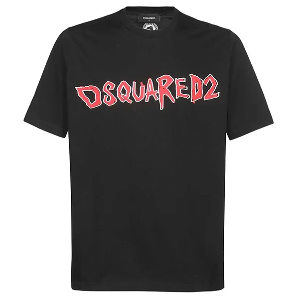 Áo Phông Dsquared2 D2 Rock Slouch T-shirt S74GD0935 S23009 Màu Đen