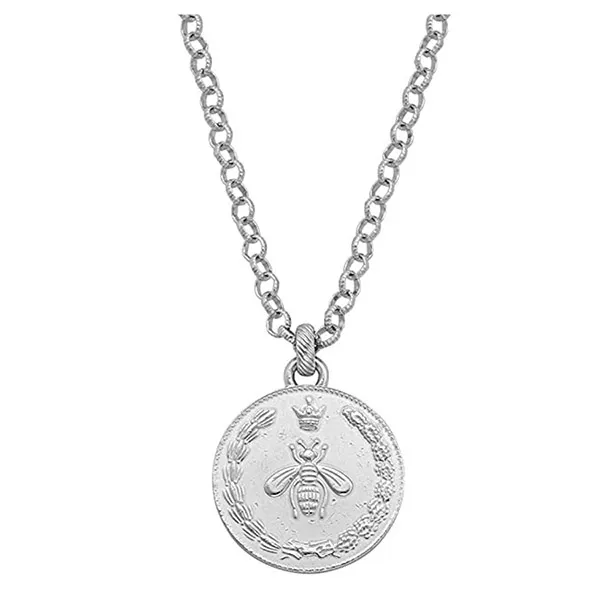 Dây Chuyền Gucci Coin With Coin Silver Bee Màu Bạc