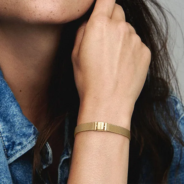 Vòng Đeo Tay Nữ Pandora Reflexions™ Mesh Bracelet 568666C00 Màu Vàng Size 16 - Trang sức - Vua Hàng Hiệu