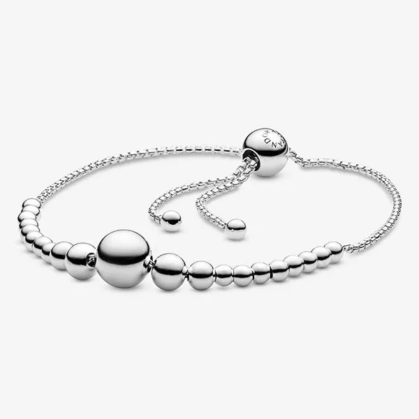Vòng Đeo Tay Pandora String Of Beads Slider Bracelet 597749 Màu Bạc