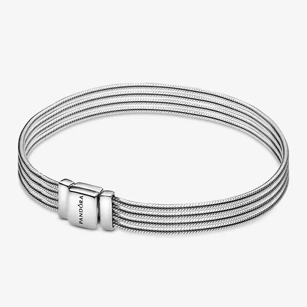 Vòng Đeo Tay Pandora Reflexions Multi Snake Chain Bracelet Màu Bạc
