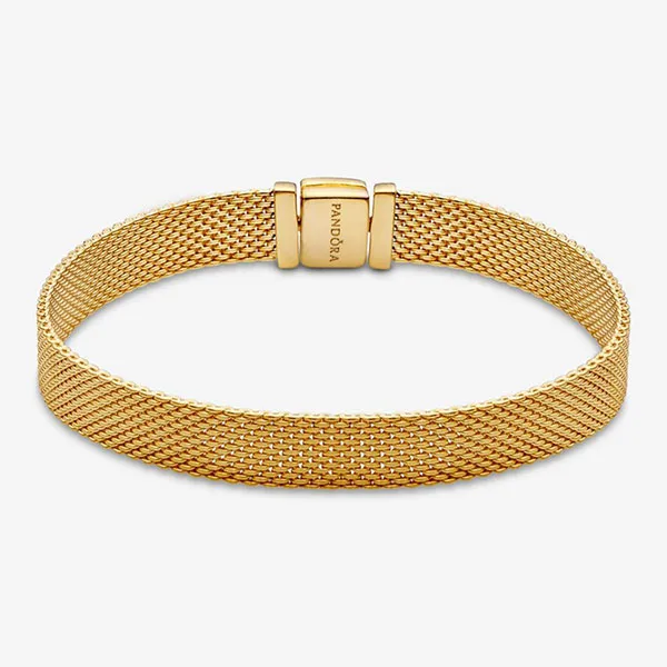 Vòng Đeo Tay Nữ Pandora Reflexions™ Mesh Bracelet 568666C00 Màu Vàng Size 16 - Trang sức - Vua Hàng Hiệu