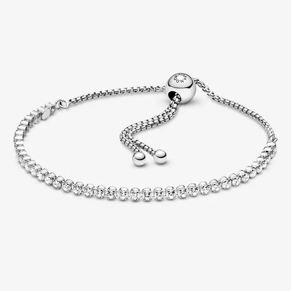 Vòng Đeo Tay Pandora Sparkling Slider Tennis Bracelet Màu Bạc