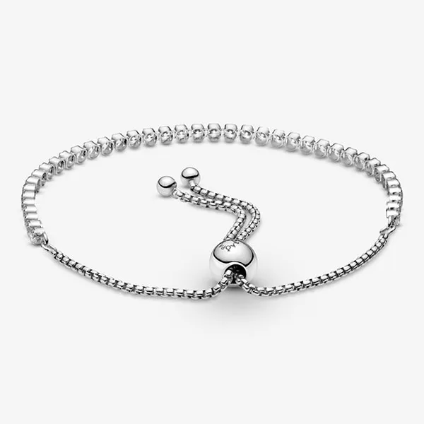 Vòng Đeo Tay Pandora Sparkling Slider Tennis Bracelet Màu Bạc