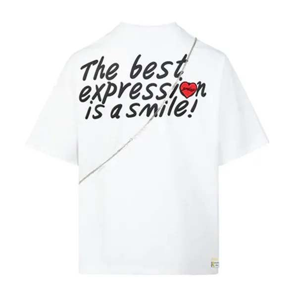 Áo Phông 13 De Marzo Palda Bear Round Bag Chain T-Shirt DMZ430 TS038 Màu Trắng