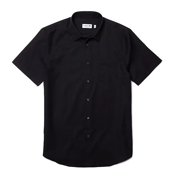 Áo Sơ Mi Lacoste Shirt Woven Men's CH2741 HDE Màu Đen