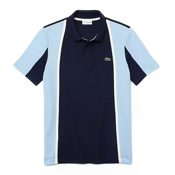 Áo Polo Nam Lacoste Heritage Regular Fit Colorblock Cotton Piqué Polo Shirt PH7681 9NX Màu Xanh Size 2