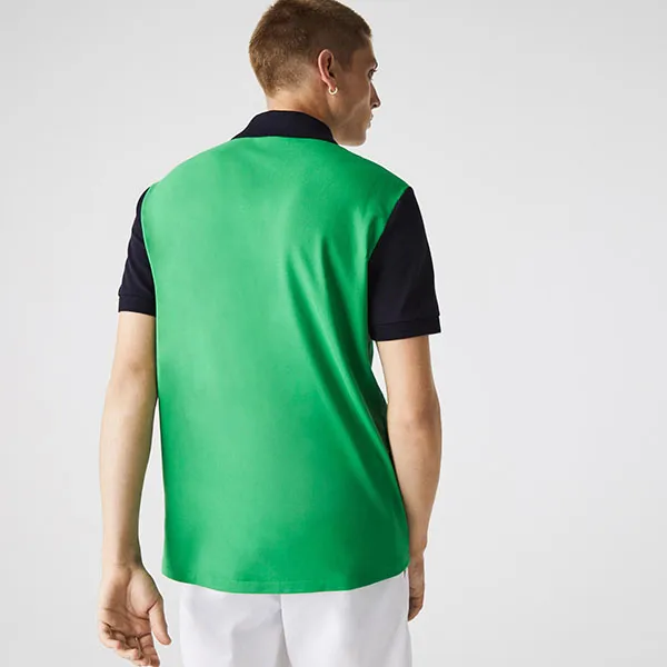 Áo Polo Lacoste Men's Regular Fit Light Breathable Colorblock Piqué Polo PH7680 16F Phối Màu Xanh