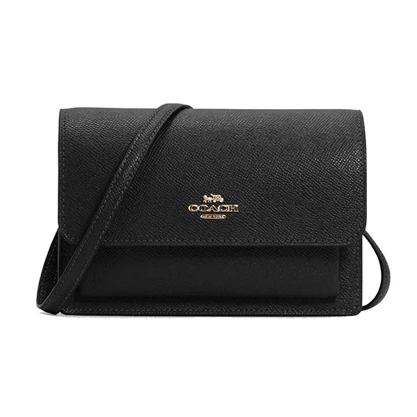 Túi Đeo Chéo Coach Foldover Belt Bag Màu Đen