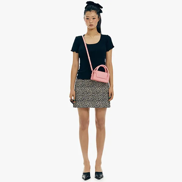Túi Xách Tay Find Kapoor Marty Bag B 18 Crinkled Pink Màu Hồng