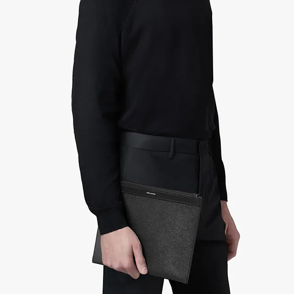Túi Cầm Tay Find Kapoor Clutch 27 Saffiano Set Black Màu Đen