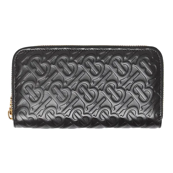 Ví Nữ Burberry Ladies Monogram Leather Ziparound Wallet 8011601 Màu Đen