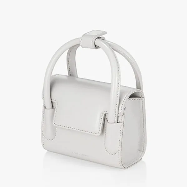 Túi Xách Tay Find Kapoor Marty Bag 12 Crinkled Ice Gray Màu Trắng Xám - Túi xách - Vua Hàng Hiệu