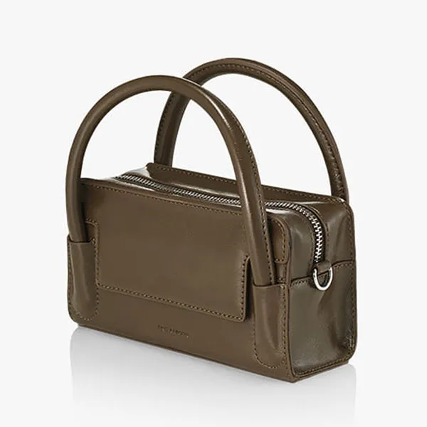 Túi Xách Tay Find Kapoor Marty Bag B 18 Crinkled Brown Màu Nâu