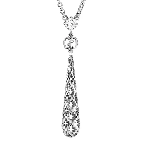 Dây Chuyền Gucci Diamantissima 18 Karat White Gold, Diamond Necklace Màu Trắng - Trang sức - Vua Hàng Hiệu