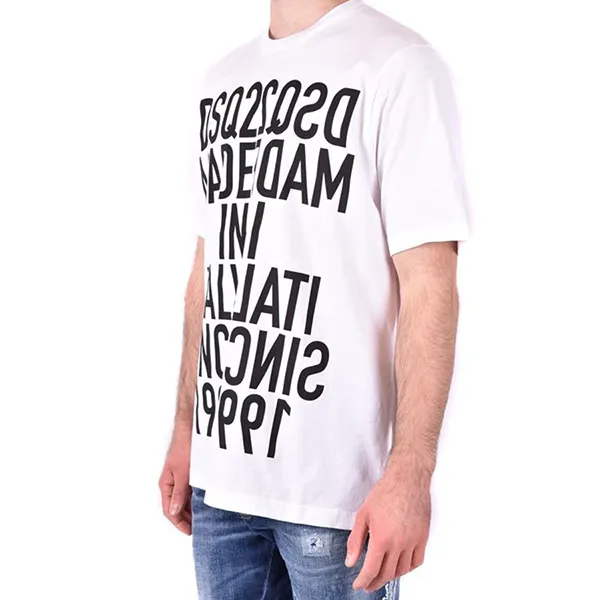 Áo Phông Dsquared2 Made In Italy Since 1995 Oversize T-Shirt S74GD0818 Màu Trắng - Thời trang - Vua Hàng Hiệu