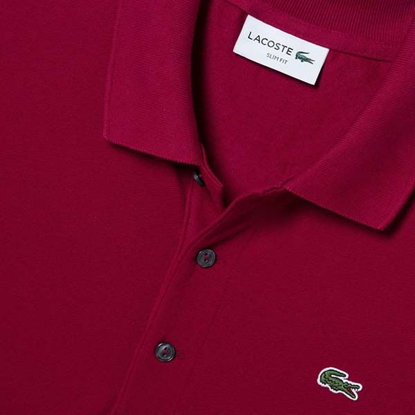 Áo Polo Men’s Lacoste Slim Fit Stretch Cotton Piqué Polo Shirt PH7937 18C Màu Đỏ Đô - 2