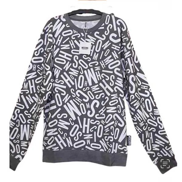 Áo Dài Tay Moschino Monogram T1803 8102 1506 Màu Xám