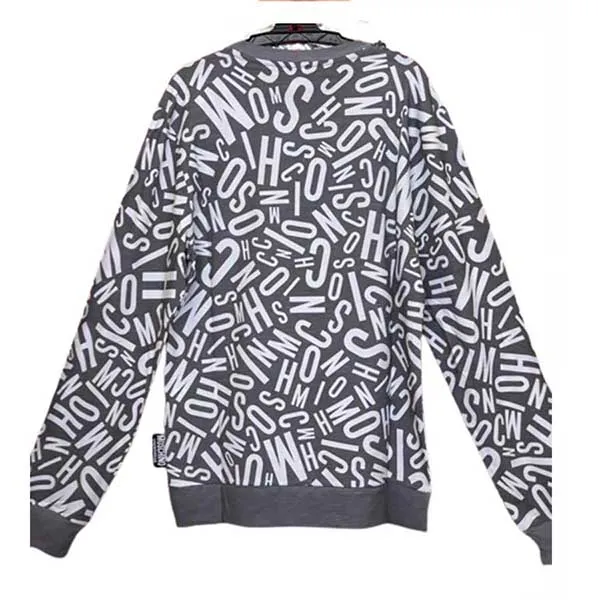 Áo Dài Tay Moschino Monogram T1803 8102 1506 Màu Xám