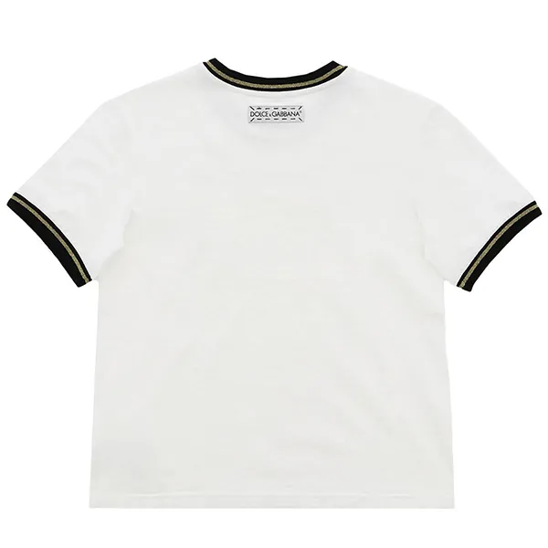 Áo Phông Trả Em Dolce & Gabbana D&G Kids Short-Sleeved T-Shirt With Print L5JTBE G7TCC Màu Trắng - Thời trang - Vua Hàng Hiệu
