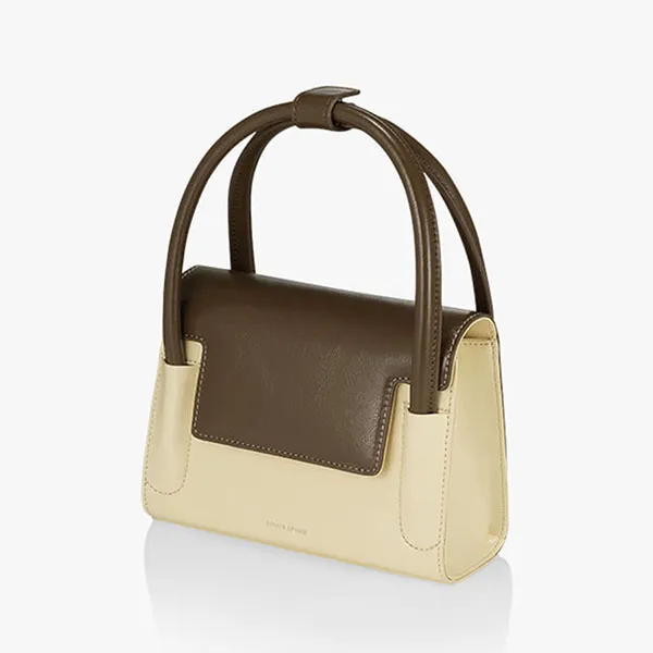 Túi Xách Tay Find Kapoor Marty Bag 18 Crinkled Ivory Brown Màu Nâu Vàng - Túi xách - Vua Hàng Hiệu