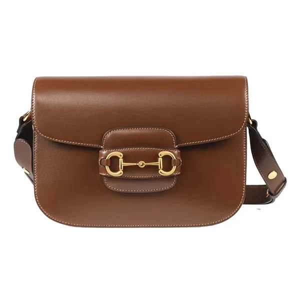 Túi Đeo Chéo Nữ Gucci Women's Brown Horsebit 1955 Shoulder Bag 602204 1DB0G 2361 Màu Nâu