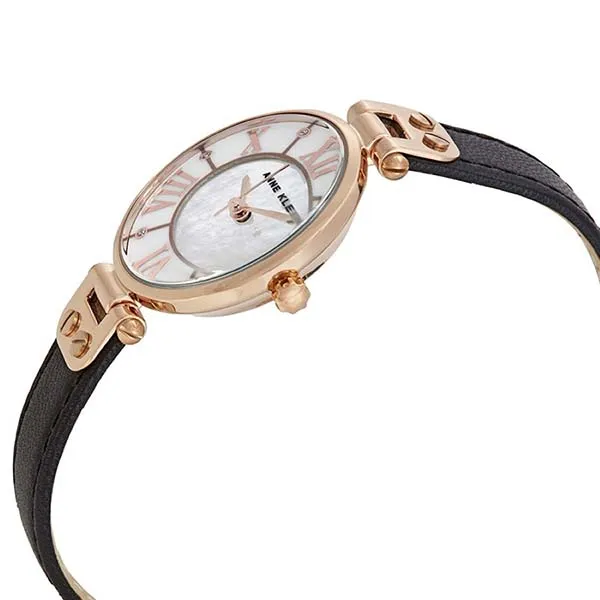 Đồng Hồ Nữ Anne Klein Mother Of Pearl Dial Ladies Watch 2718RGBK Màu Vàng Mặt Trắng - 3